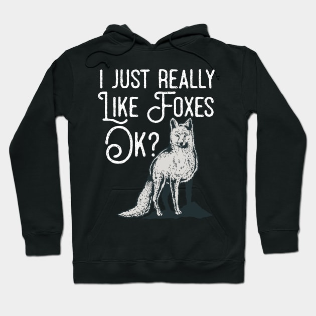 I Just Really Like Foxes Ok? Hoodie by Eugenex